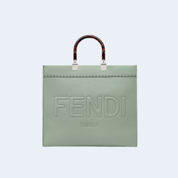 펜디 선샤인 미디엄 쇼퍼백 민트 그린