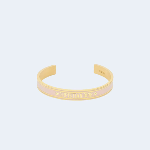 디올 코드 뱅글 골드 피니쉬 핑크 팔찌