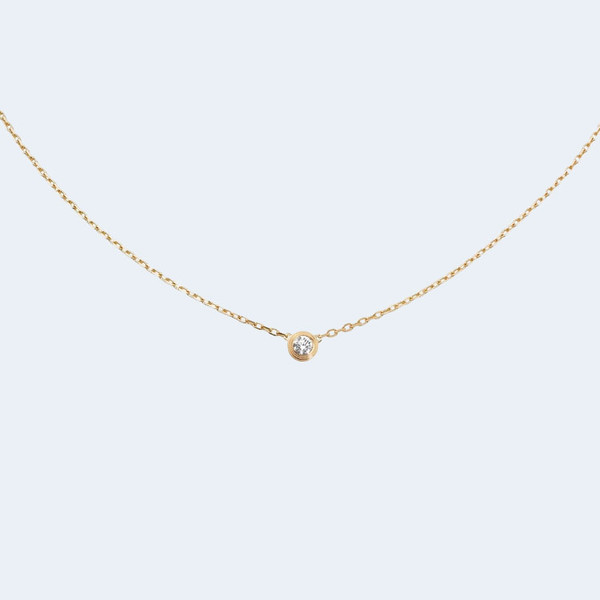 까르띠에 다무르 옐로우 골드 다이아몬드 목걸이 B7215800