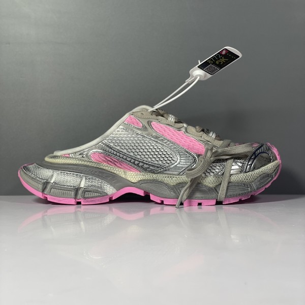 발렌시아가 3XL 그레이 핑크 뮬 스니커즈