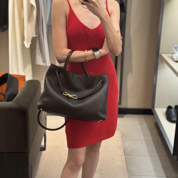 보테가 베네타 안디아모 라지 브라운