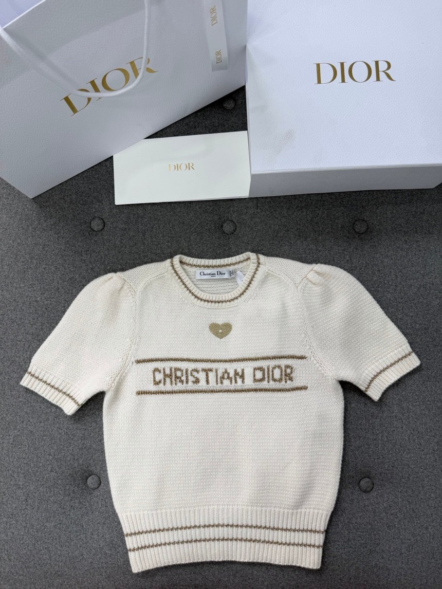 디올 캐시미어 반팔 니트