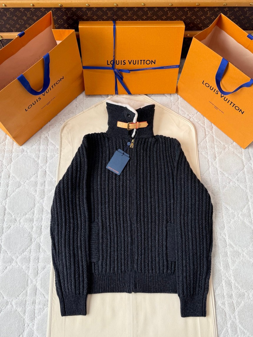 루이비통 캐시미어 울 블루종