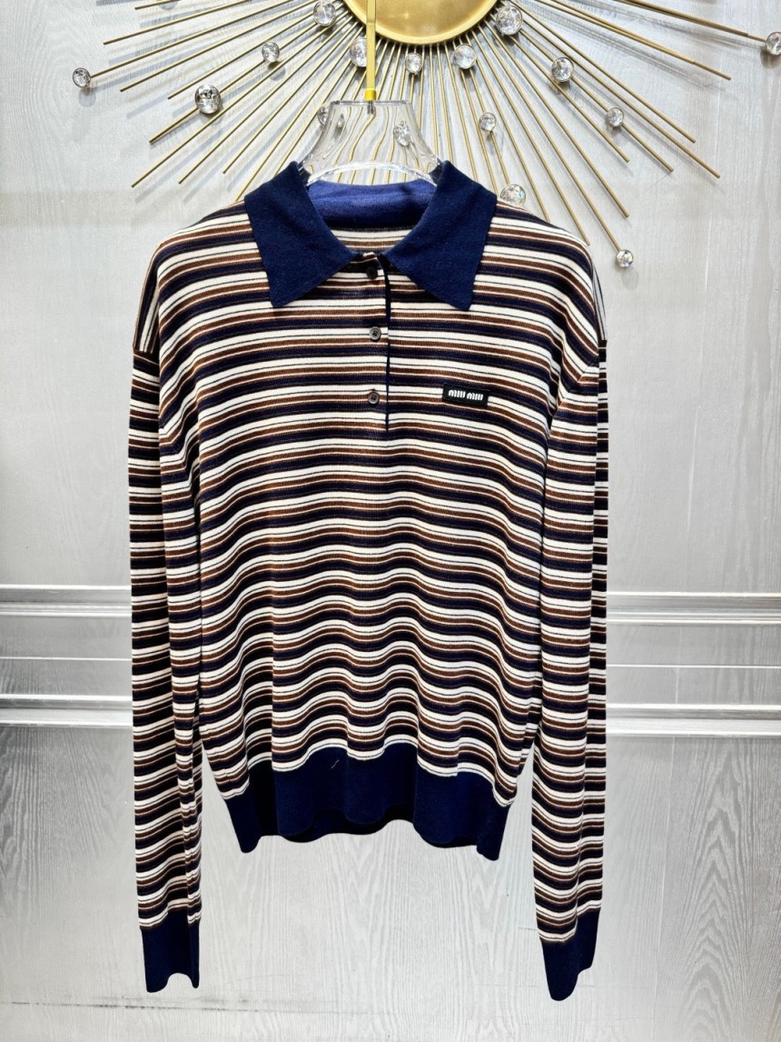 미우미우 울 폴로 셔츠