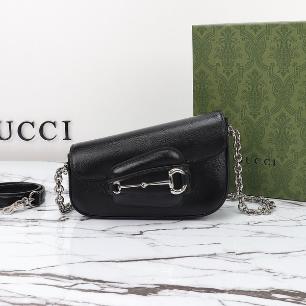 구찌 홀스빗 Horsebit 1955 미니 숄더백 블랙