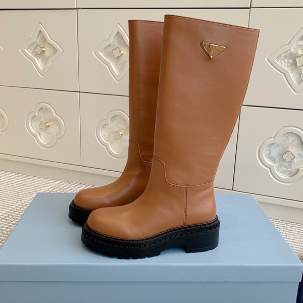 프라다 레더 롱부츠