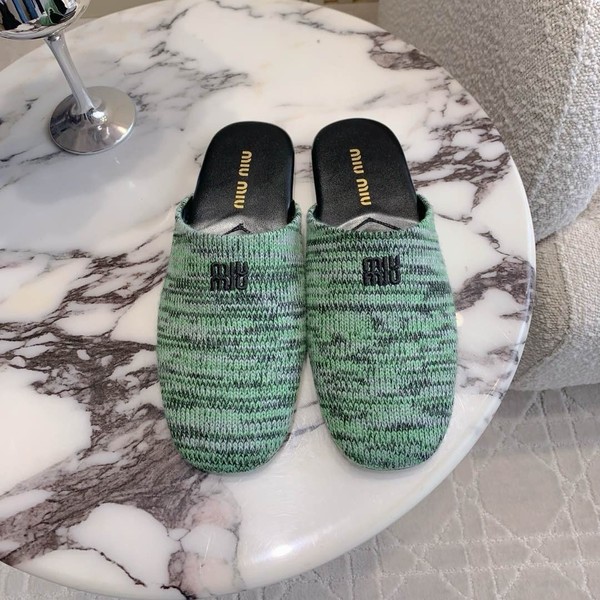 미우미우 울 슬리퍼