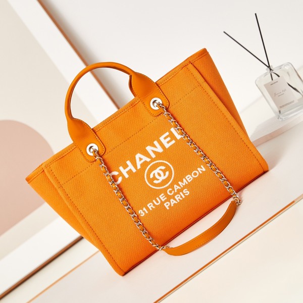 샤넬 31 RUE 믹스드 파이버 도빌백  미디엄