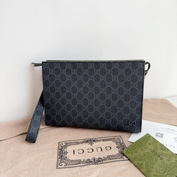 구찌 그레이 트림 GG 파우치 768255
