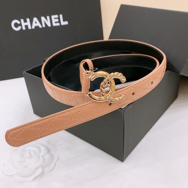 샤넬 CC  레더  벨트