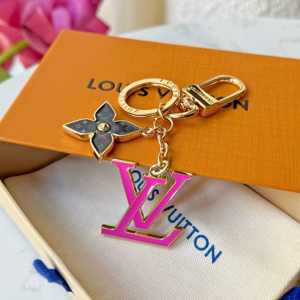 루이비통 플라워 메탈로고 키링