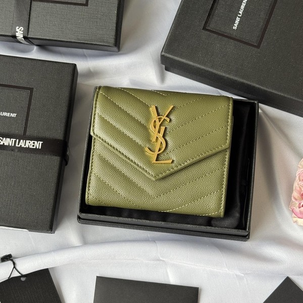 생로랑 모노그램 컴팩트 3단 반지갑 403943