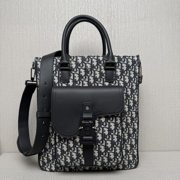 디올 오블리크 자카드 새들 토트 백