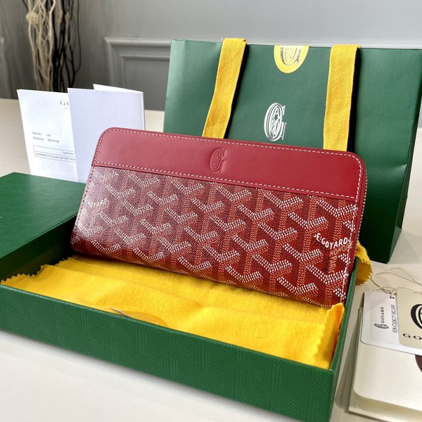 고야드 마티뇽 지퍼 장지갑 (레드)