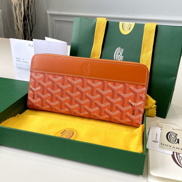 고야드 마티뇽 지퍼 장지갑 (오렌지)