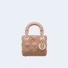 디올 레이디 마이크로 핸드백 로즈