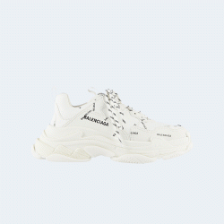 발렌시아가 올오버 로고 트리플 S 스니커즈 화이트