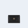 샤넬 클래식 카드 홀더 블랙 골드