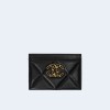 샤넬 19 카드홀더 램스킨&골드 메탈 블랙