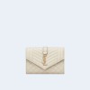 생로랑 엔벨로프 스몰 지갑 화이트 골드