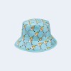 구찌 카와이 애니멀 프린트 블루 코튼 버킷 햇