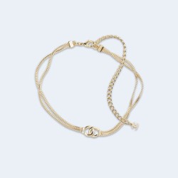 샤넬 메탈 초커 목걸이 골드