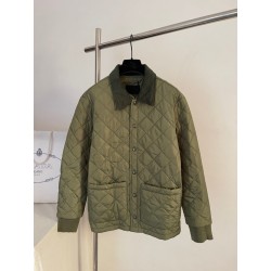 프라다 리나일론 코듀로이 퀄팅 자켓