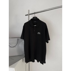 발렌시아가 블랙 폴로 셔츠