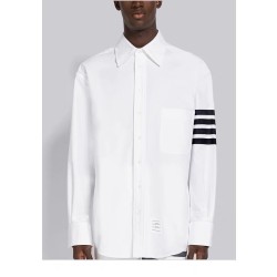 톰브라운 솔리드 옥스포드 사선 포인트 칼라 셔츠