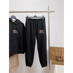 버버리 체크 코튼 조깅 팬츠