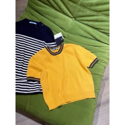 프라다 니트 반소매 티셔츠