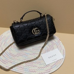 구찌 GG Milano 미니 디보싱 레더 숄더 백