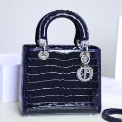 디올 레이디백 엠버 아메리카 악어가죽