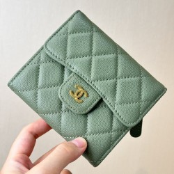샤넬 클래식 스몰 지갑 캐비어 골드 메탈