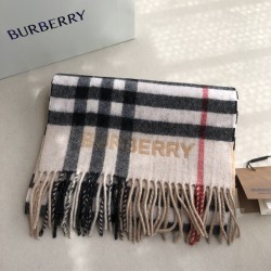 버버리 캐시미어 100% 로고 머플러