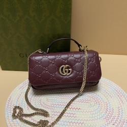 구찌 GG Milano 미니 디보싱 레더 숄더 백