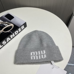 미우미우 울 비니 그레이