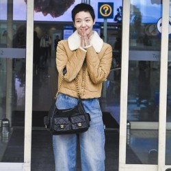 샤넬 25C 크루즈 맥시 호보백 램스킨 골드 미니