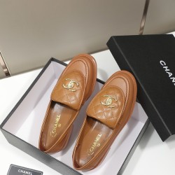 샤넬 턴락 로퍼 브라운 퀼팅