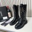 샤넬 25SS 컴뱃 퀄팅 롱부츠 블랙