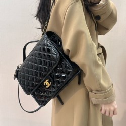 샤넬 백팩 제니백 라지 블랙 금장