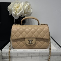 샤넬 핸들 미니 CF 플랩백 램스킨 AS2431