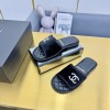 샤넬  스웨이드 CC 슬리퍼 G39864