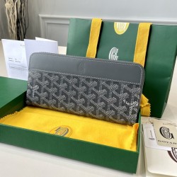 고야드 마티뇽 지퍼 장지갑 (그레이)