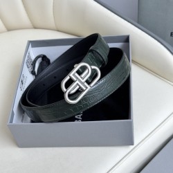 발렌시아가 BB 로고 씬 벨트