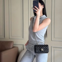 샤넬 핸들 장식 미니 플랩 백 AS4924