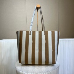 펜디 롤 라지 페퀸 스트라이프 리버시블 쇼퍼백