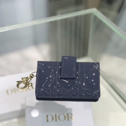 디올 레이디디올 아코디언 페이턴트 카드 지갑