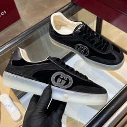 구찌 G75 스웨이드 레더 스니커즈 791742