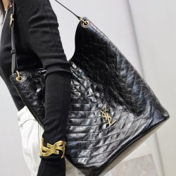 생로랑 카산드라 니키 서플 빈티지 레더 버킷 844346